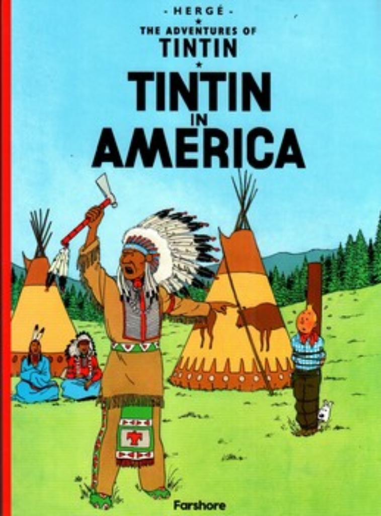 تصویر  the adventures of TINTIN - tin tin in America (رحلی-شمیز)